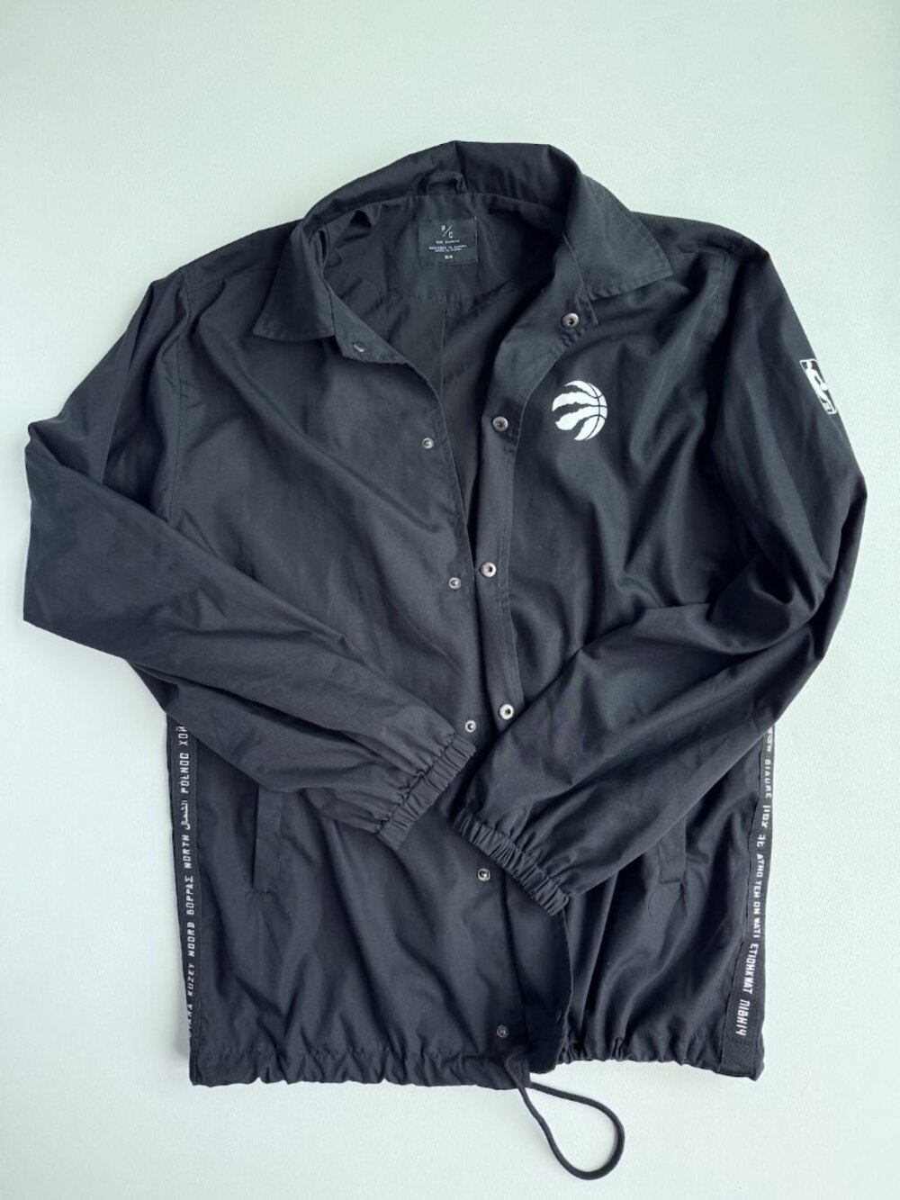Peace Collective Coaches Jacket Cotton Blend Raptors Black M
